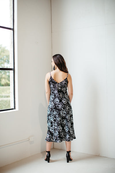 Moeroa – Flare Slip Dress in Huanui Print – Mitchell Vincent